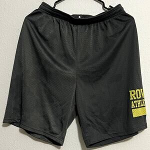 C2 Sport Men’s Athletic Mesh Shorts M Black Rowe Athletics Drawstring Elastic